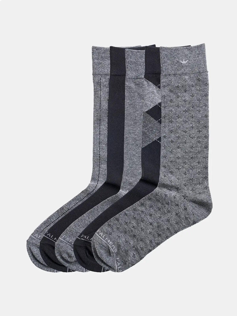 PACK X5 CALCETINES HOMBRE PALMERS ALGODÓN LARGO HIPOALERGÉNICO - 1