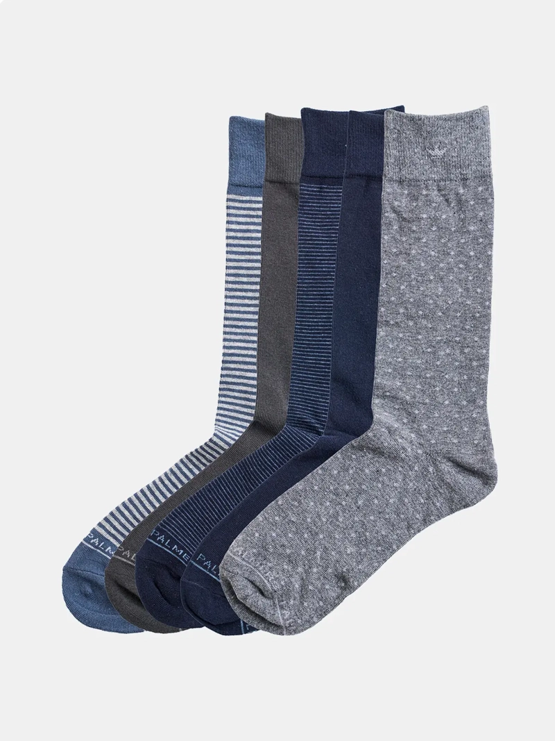 PACK X5 CALCETINES HOMBRE PALMERS ALGODÓN LARGO HIPOALERGÉNICO - 2