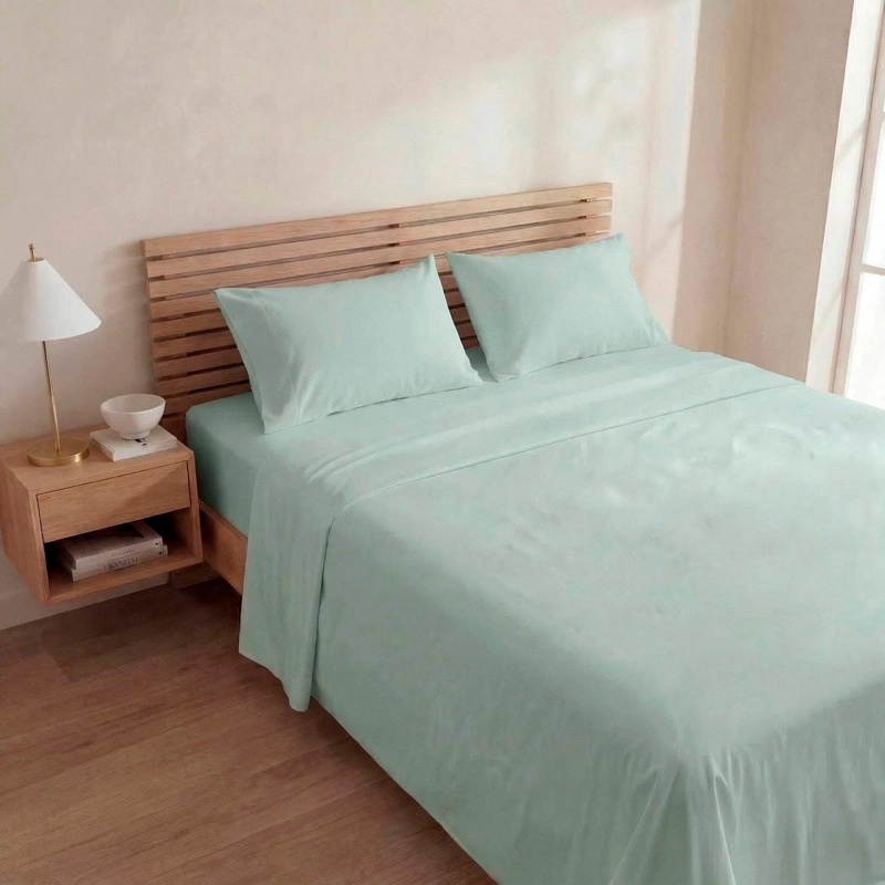 SET X2 JUEGO DE SÁBANAS RIPLEY HOME DUOCOLOR KING AQUA - 1