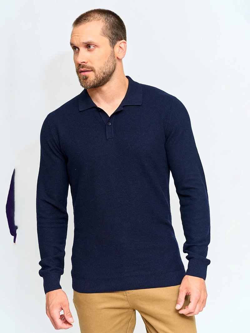 SWEATER HOMBRE MARQUIS CUELLO POLO TEXTURA - 1