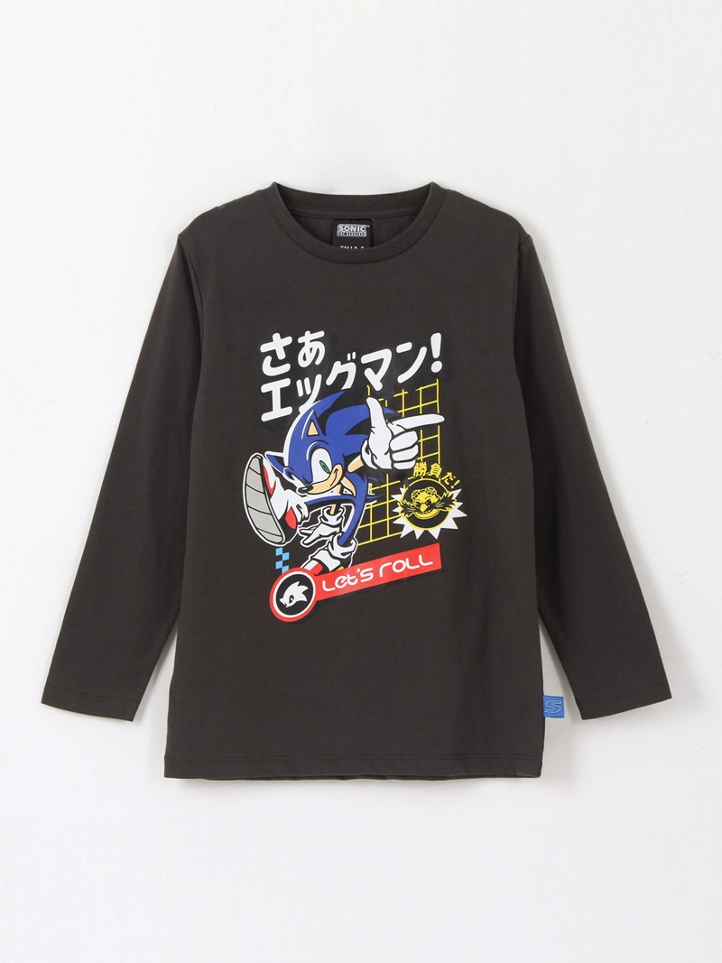 POLERA MANGA LARGA NIÑO SONIC - 1