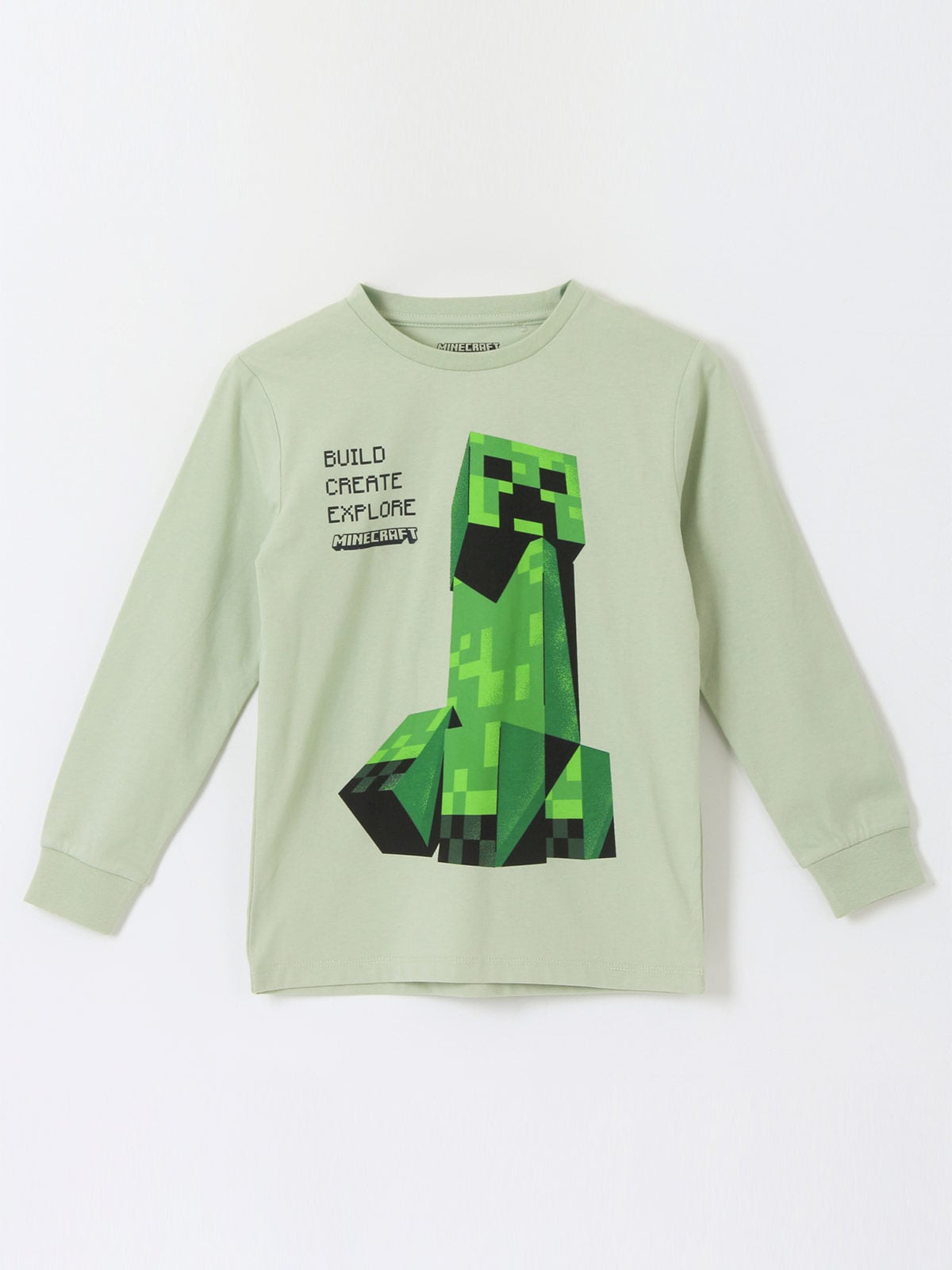 POLERA MANGA LARGA NIÑO MINECRAFT