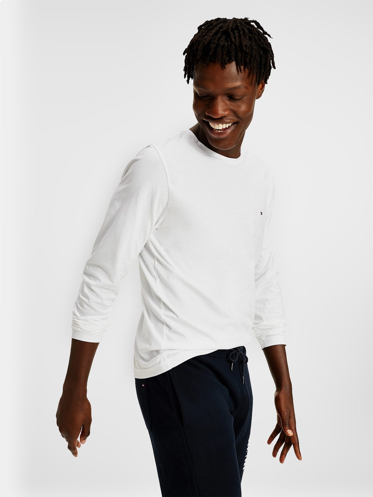 POLERA HOMBRE TOMMY HILFIGER ALGODÓN MANGA LARGA - 1