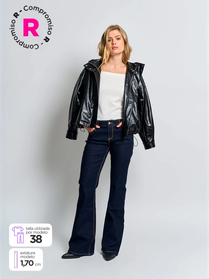 JEANS MUJER INDEX ALGODÓN FLARE - 1