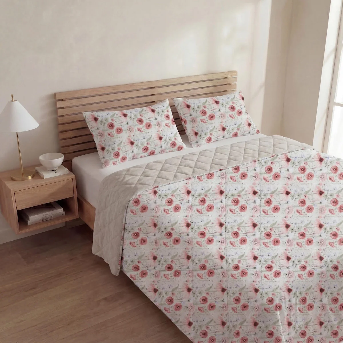 PLUMÓN RIPLEY HOME MICROSHERPA 1.5 PLAZAS FLORES ACUARELA  - 1