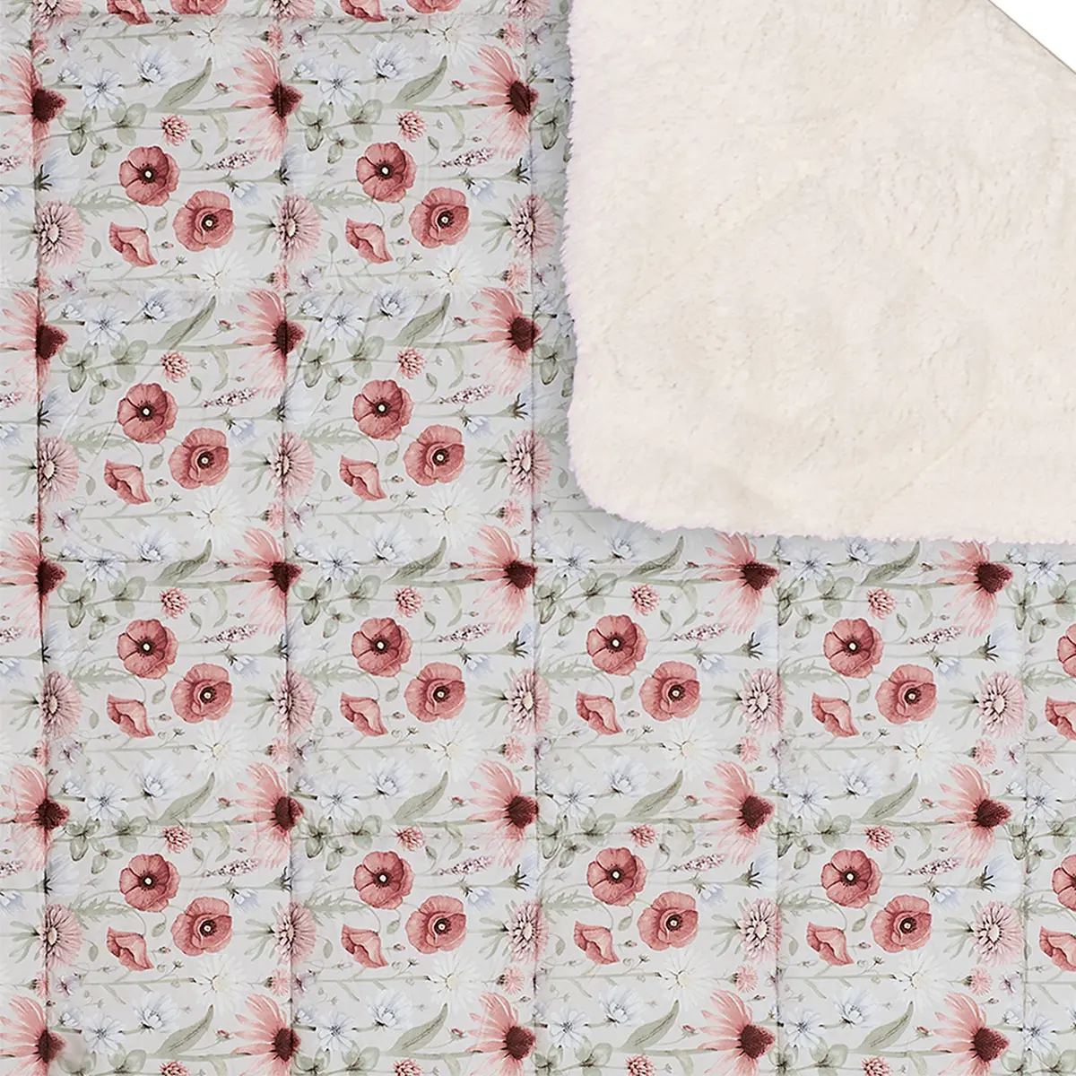 PLUMÓN RIPLEY HOME MICROSHERPA 1.5 PLAZAS FLORES ACUARELA  - 2