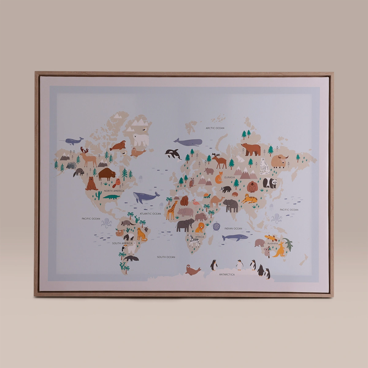 CUADRO RIPLEY HOME MAPAMUNDI 60X80 CM - 1