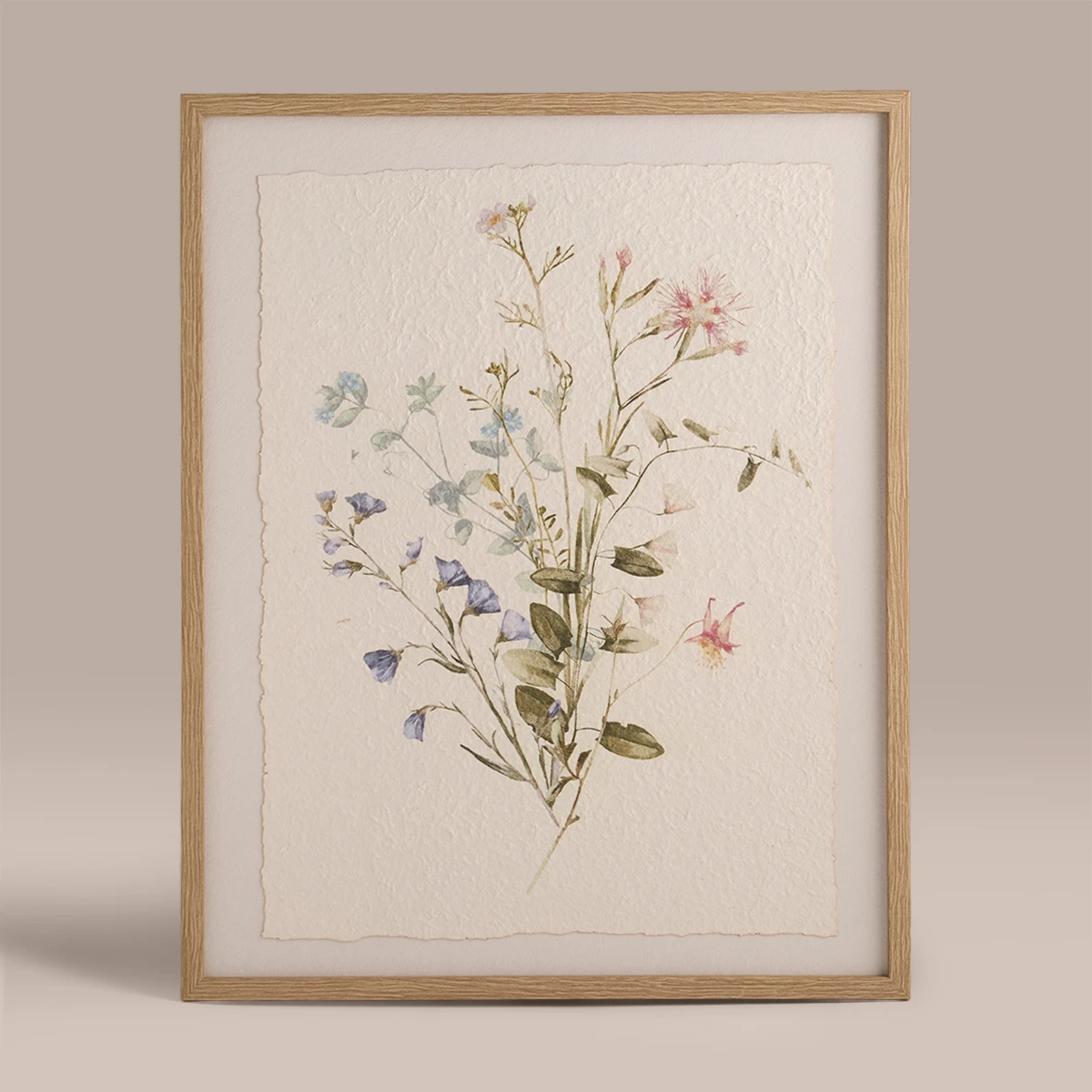 CUADRO RIPLEY HOME PAPEL MACHE FLORES ROSA - 1