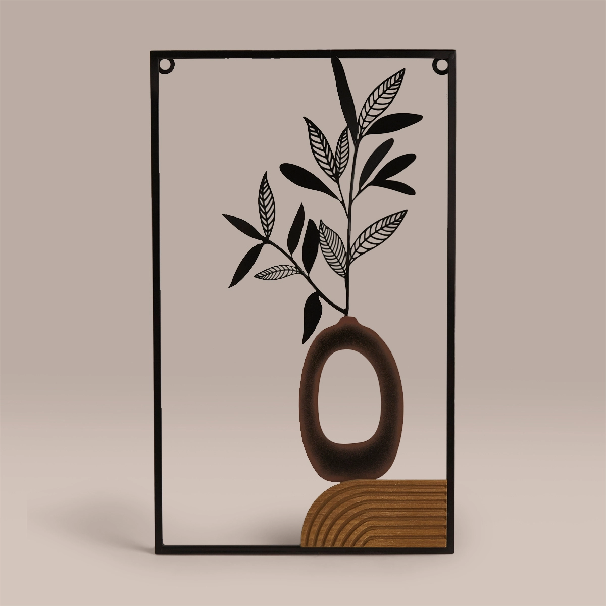 ESCULTURA RIPLEY HOME FLORES NEGRA 30X50 CM - 1