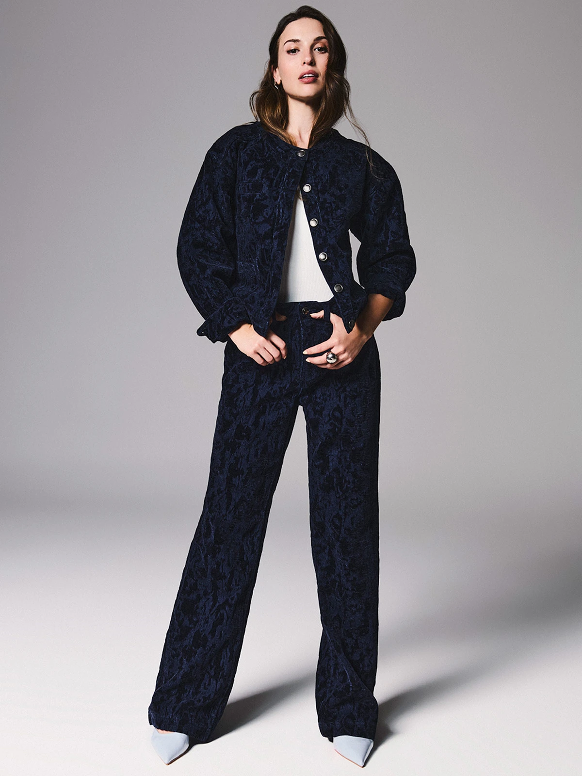 JEANS MUJER MARQUIS ALGODÓN RECTO JACQUARD - 1
