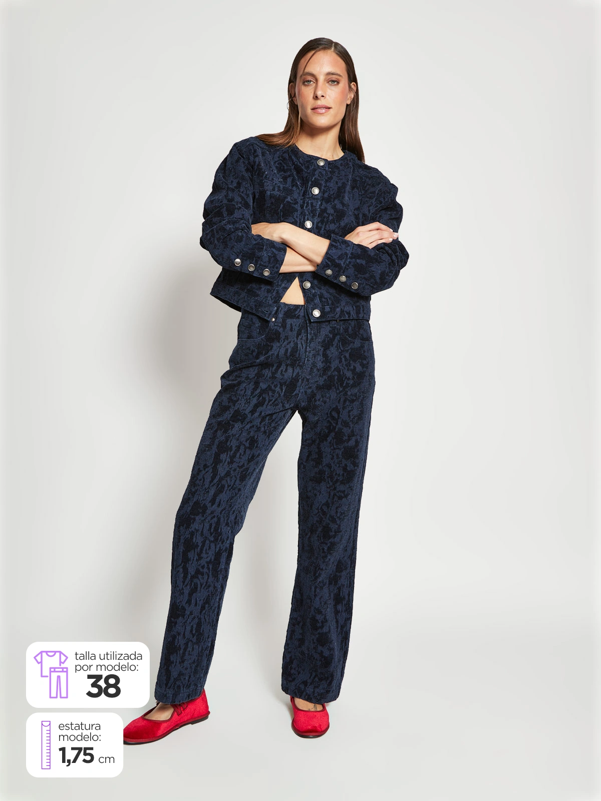 JEANS MUJER MARQUIS ALGODÓN RECTO JACQUARD - 4