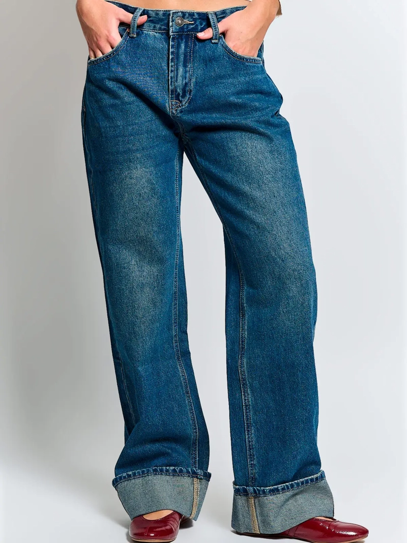 JEANS MUJER INDEX ALGODÓN BASTA DOBLADA - 2