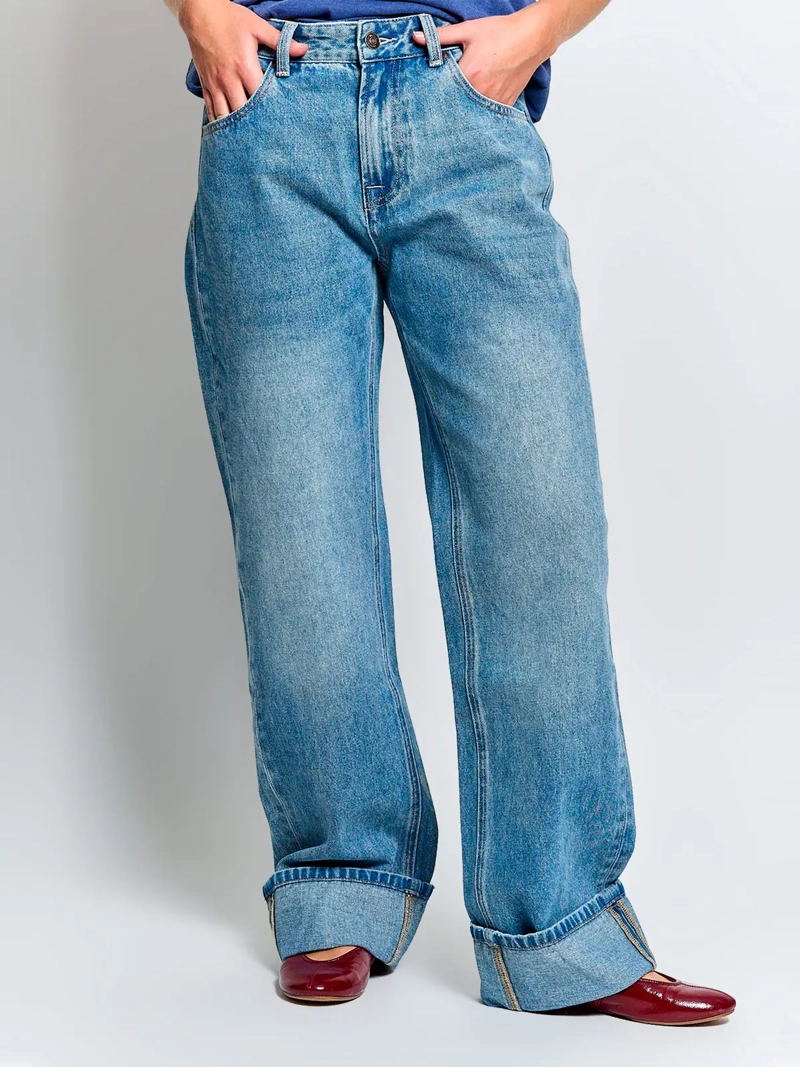 JEANS MUJER INDEX ALGODÓN BASTA DOBLADA - 2