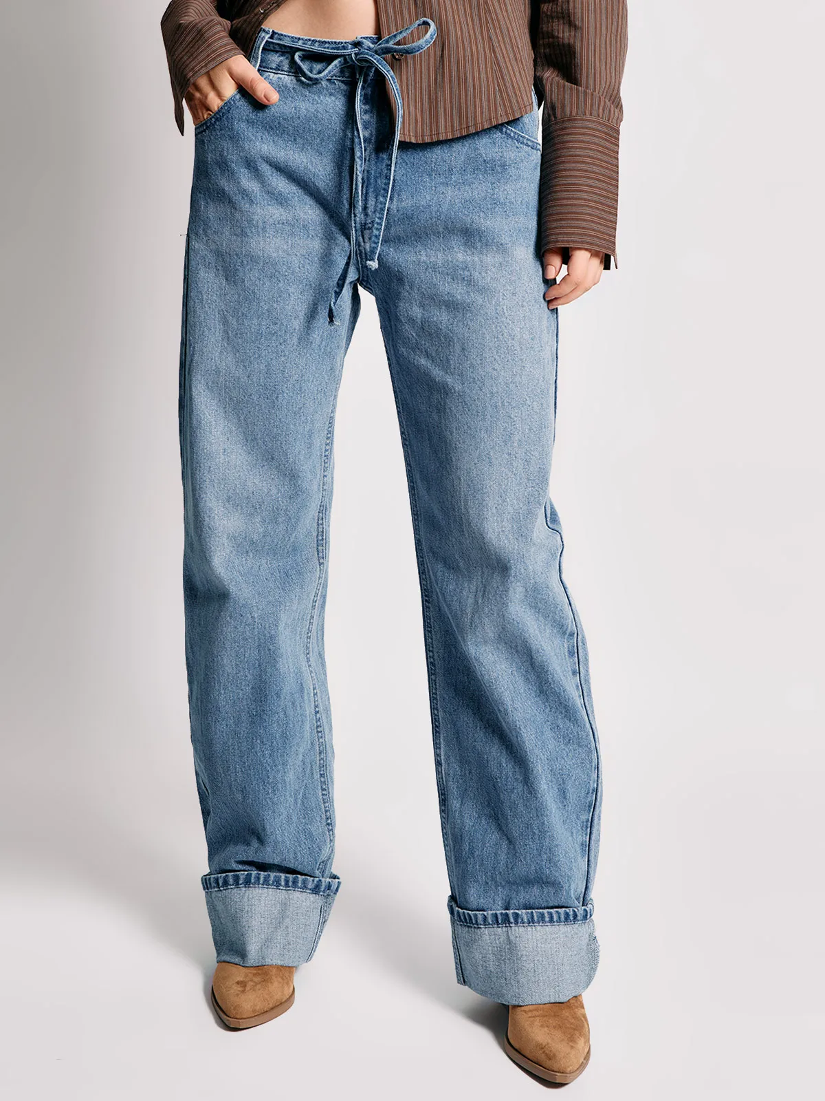 JEANS MUJER INDEX ALGODÓN BASTA DOBLADA - 3