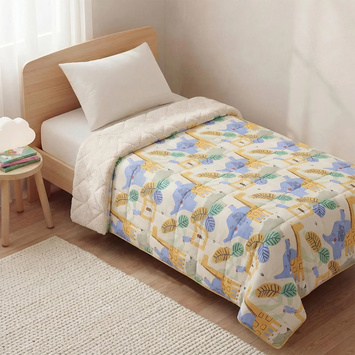 PLUMÓN RIPLEY HOME INFANTIL SHERPA 1.5 PLAZAS SAFARI - 1