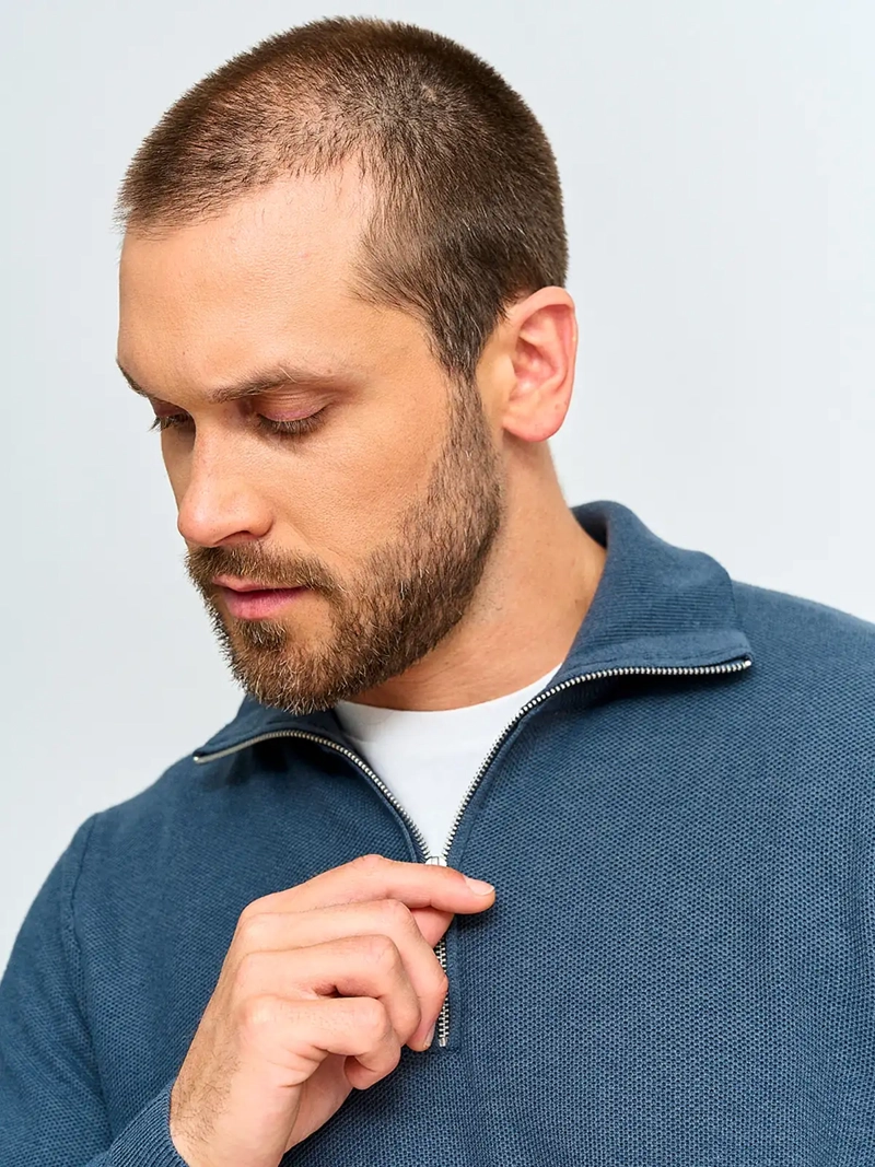 SWEATER HOMBRE MARQUIS HALF ZIPPER TEXTURA - 3