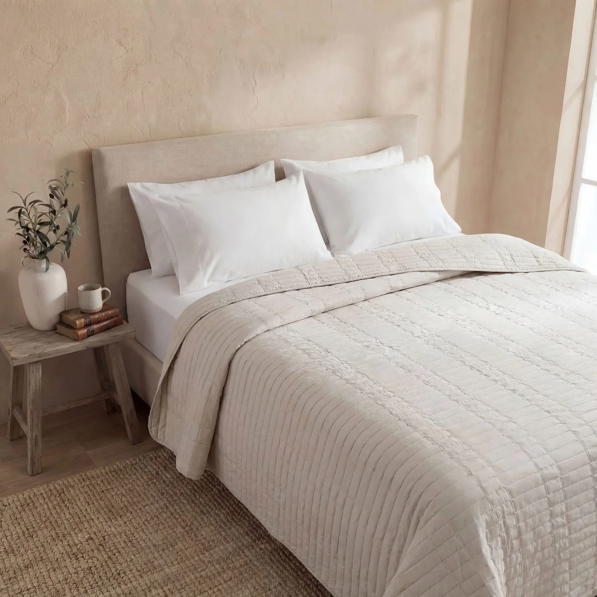 PLUMÓN MAISON LINETT JACQUARD 2 PLAZAS GRIS - 1
