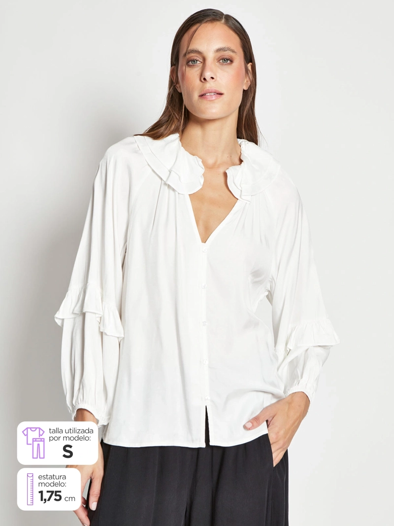 BLUSA MUJER MARQUIS CUELLO RUCHA - 1