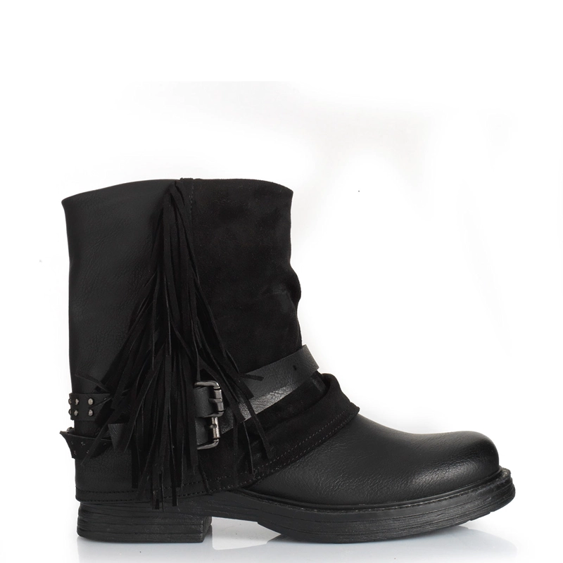 BOTINES MUJER VIA UNO NEGRO 12631435 - 1
