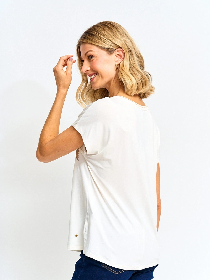 POLERA MUJER CACHAREL MANGA CORTA - 2