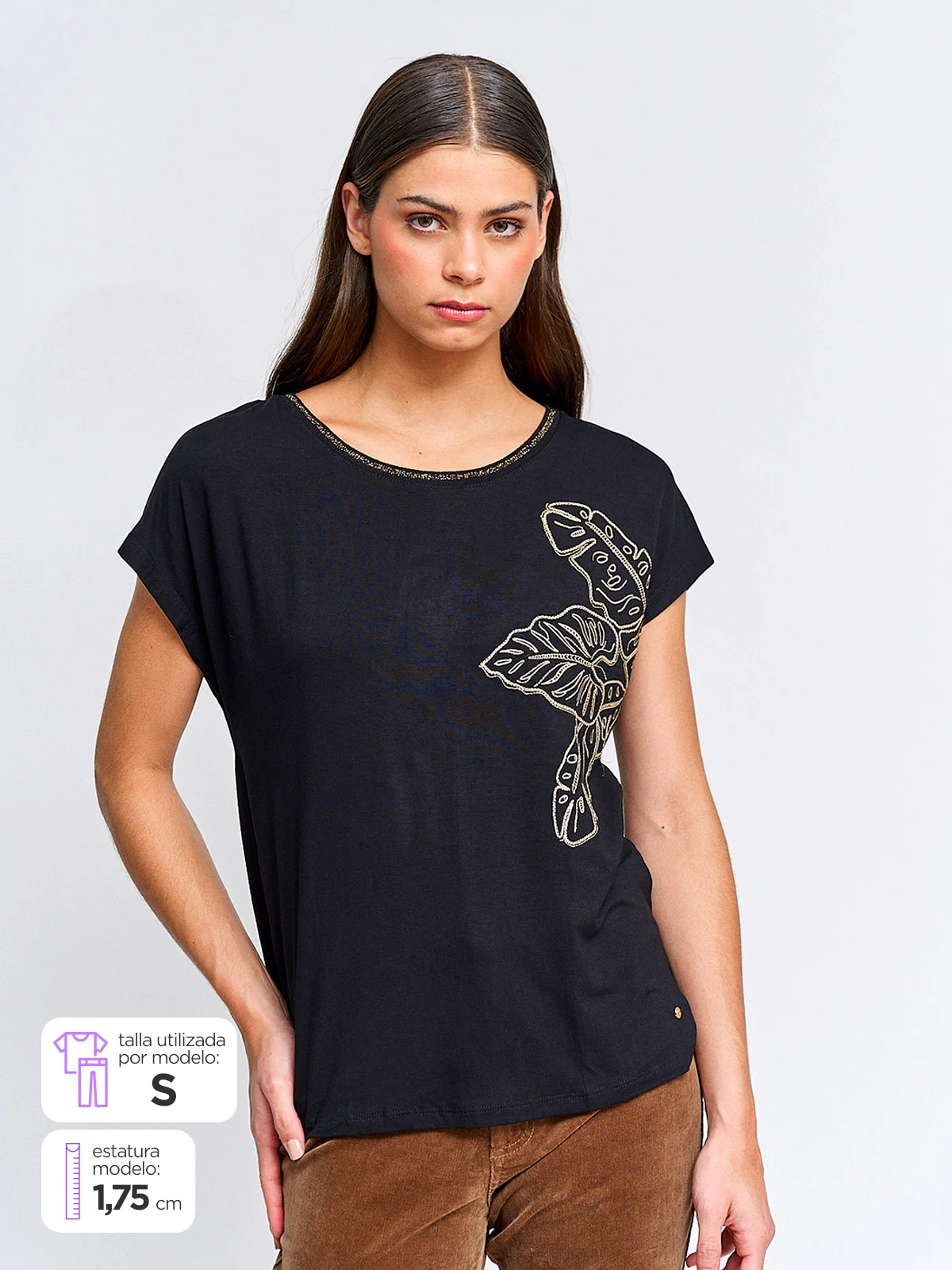 CACHAREL POLERA MUJER CACHAREL MANGA CORTA