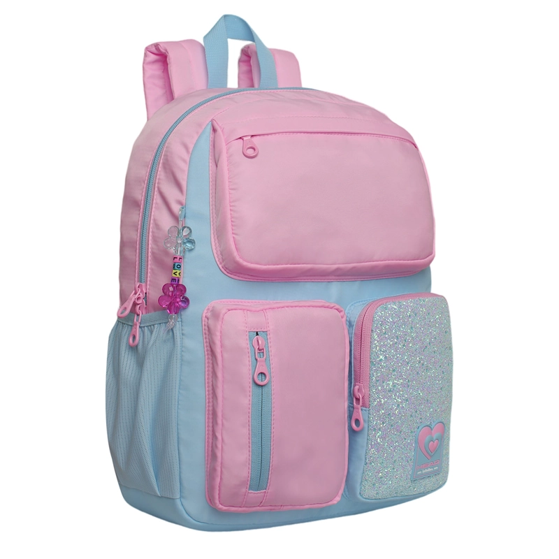 MOCHILA HEAD FUNNY 2026 COLOR BLOCK ROSA - 1