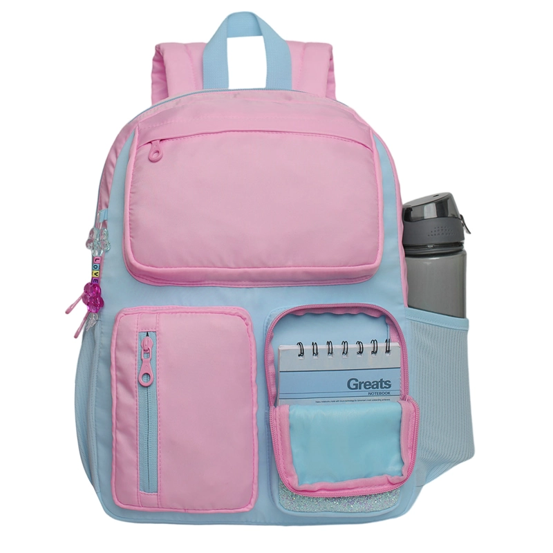MOCHILA HEAD FUNNY 2026 COLOR BLOCK ROSA - 2