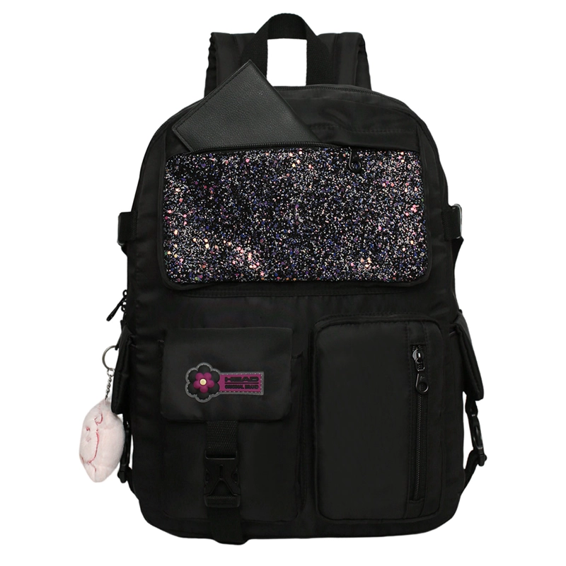 MOCHILA HEAD FUSION 2026 GLITTER NEGRO - 2