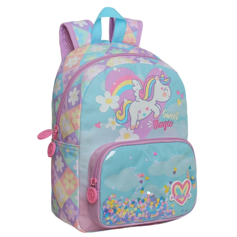 MOCHILA HEAD POP 2026 UNICORNIO FLORES LILA - 1