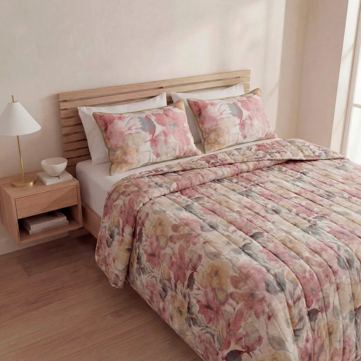PLUMÓN RIPLEY HOME PERCALE 1.5 PLAZAS FLORES ACUARELA - 1