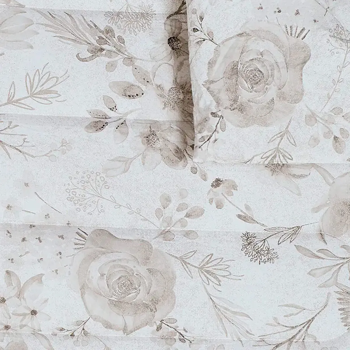PLUMÓN RIPLEY HOME PERCALE 1.5 PLAZAS FLORES TAUPE  - 2