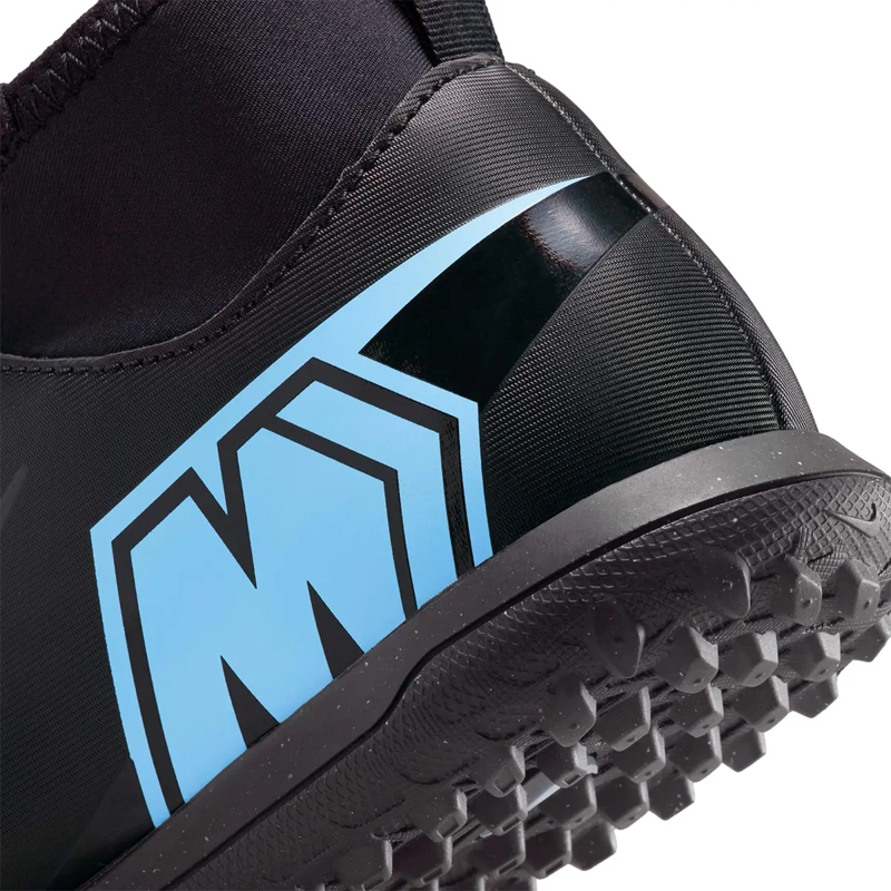 ZAPATILLAS NIÑO NIKE FÚTBOL NEGRO MERCURIAL SUPERFLY 10 CLUB TF - 8