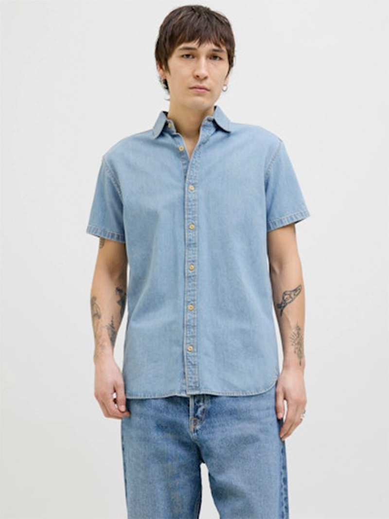 CAMISA HOMBRE JACK & JONES ALGODÓN MANGA CORTA - 1