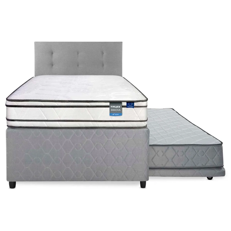 DIVAN CAMA FLEX INNOVA 1.5 PLAZAS + RESPALDO GRIS - 2