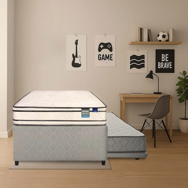 DIVAN CAMA FLEX INNOVA 1.5 PLAZAS GRIS  - 6