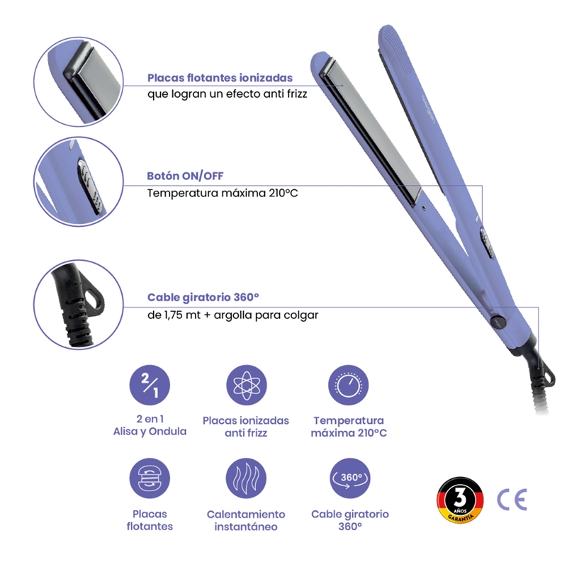 ALISADOR DE PELO SIEGEN ORIGINAL STYLER SG-3510C20 - 8