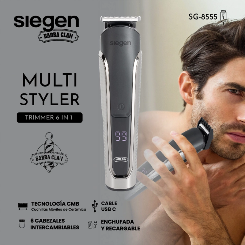 AFEITADORA SIEGEN MULTISTYLER 6 EN 1 SG-8555 - 4