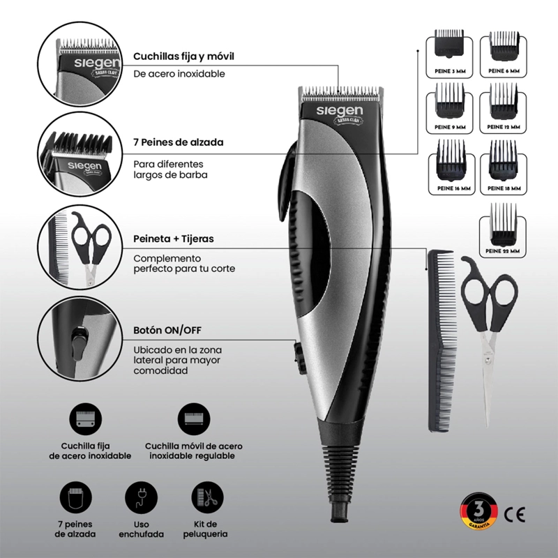 MÁQUINA CORTA PELO SIEGEN CLIPPER SG-8200C01 - 8