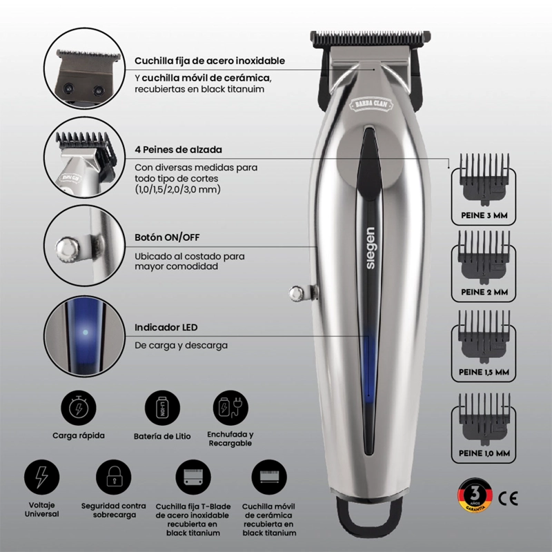 AFEITADORA SIEGEN TRIMMER SG-8605 - 8