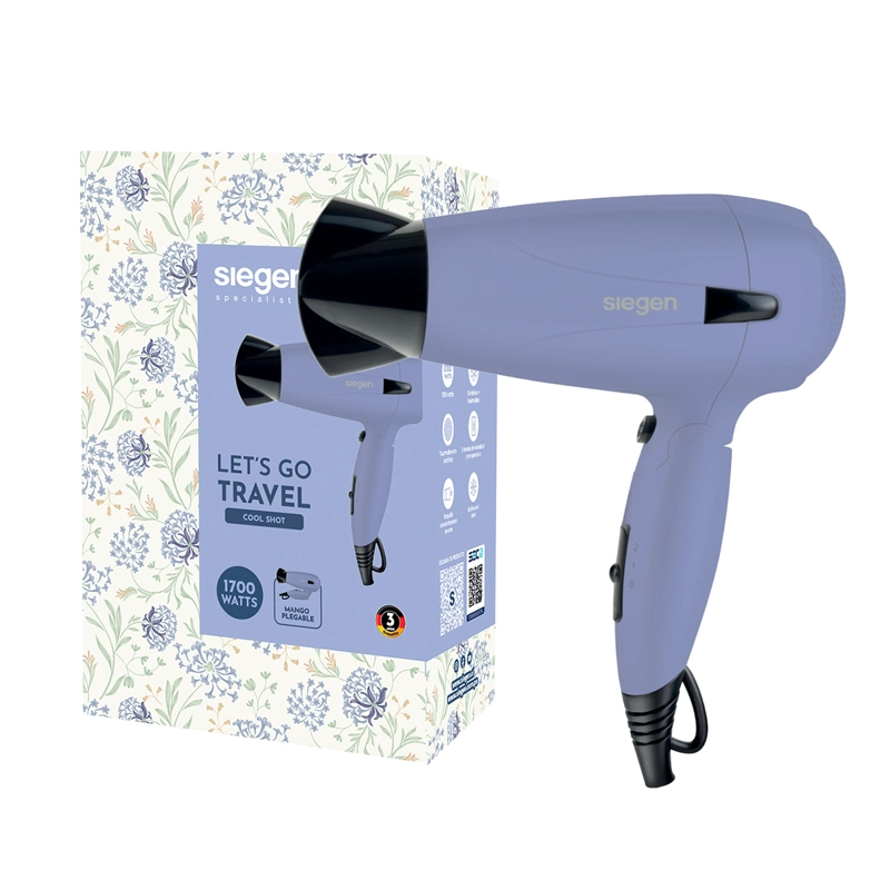 SECADOR DE PELO SIEGEN LET’S GO TRAVEL SG-3012C62 1700W - 2