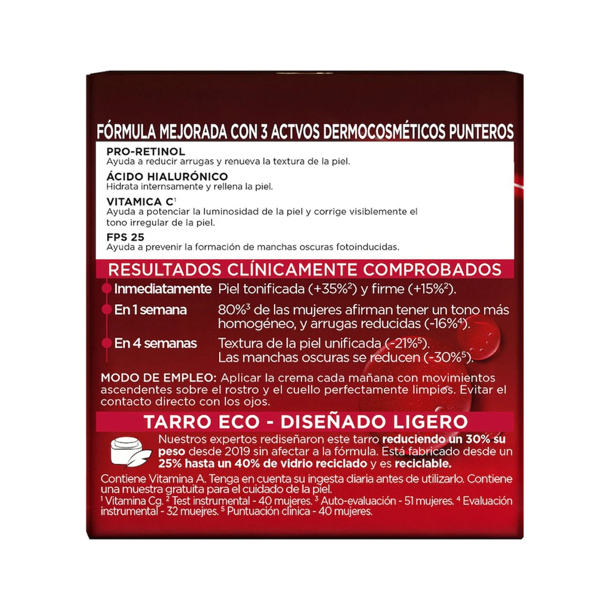 CREMA DE DÍA ANTIEDAD LOREAL REVITALIFT LÁSER SPF25 50 ML - 4