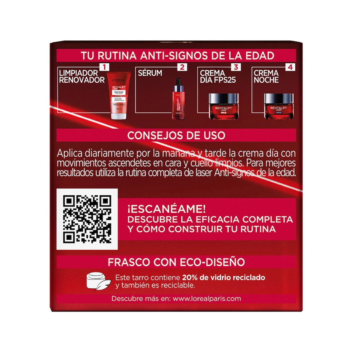 CREMA DE DÍA ANTIEDAD LOREAL REVITALIFT LÁSER SPF25 50 ML - 5