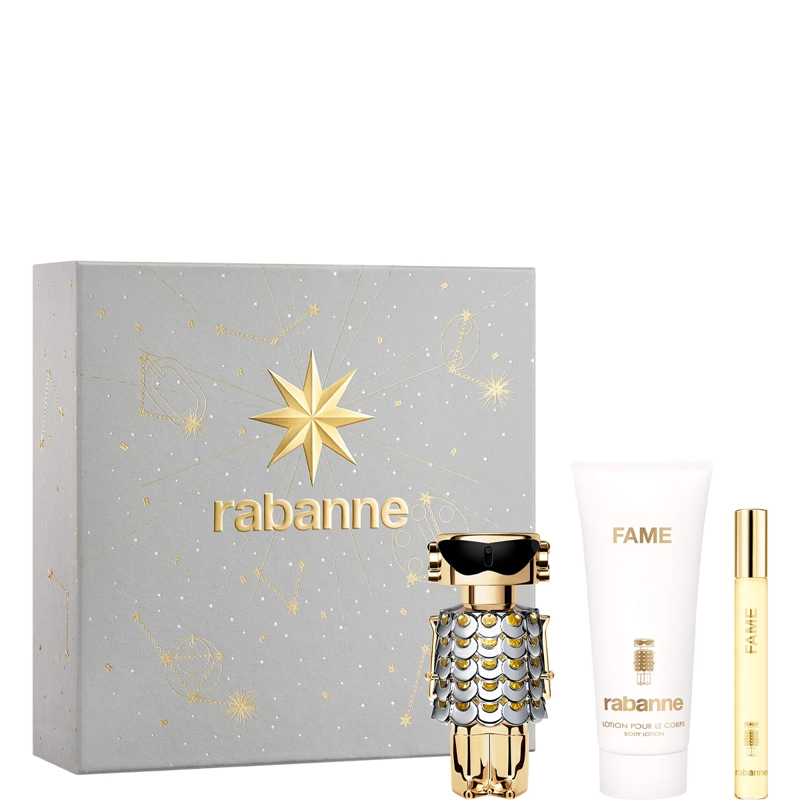 PERFUME RABANNE FAME MUJER EDP 50 ML + LOCIÓN CORPORAL 100 ML + EDP 10 ML