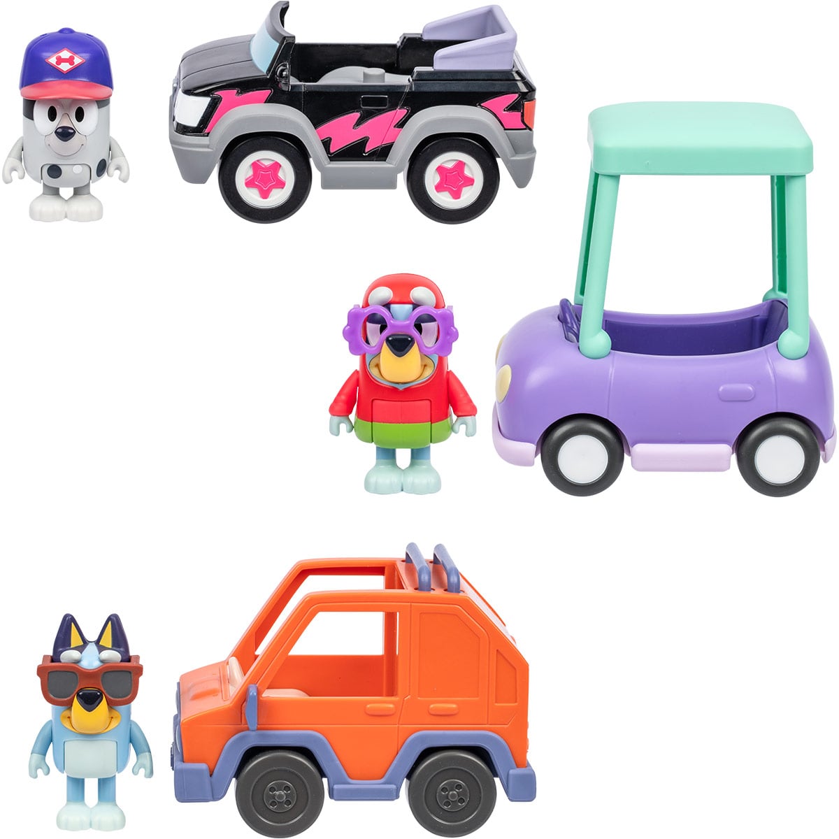 VEHÍCULO DE JUGUETE BLUEY CON FIGURA SERIE 13 - MODELO ALEATORIO - 1