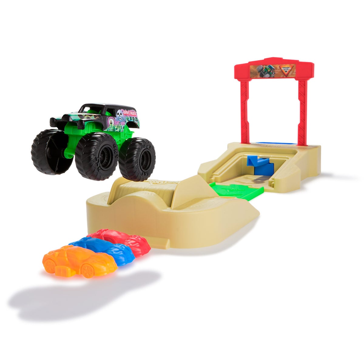 VEHÍCULO DE JUGUETE MONSTER JAM 1 72 MINI PLAYSET - MODELO ALEATORIO - 6