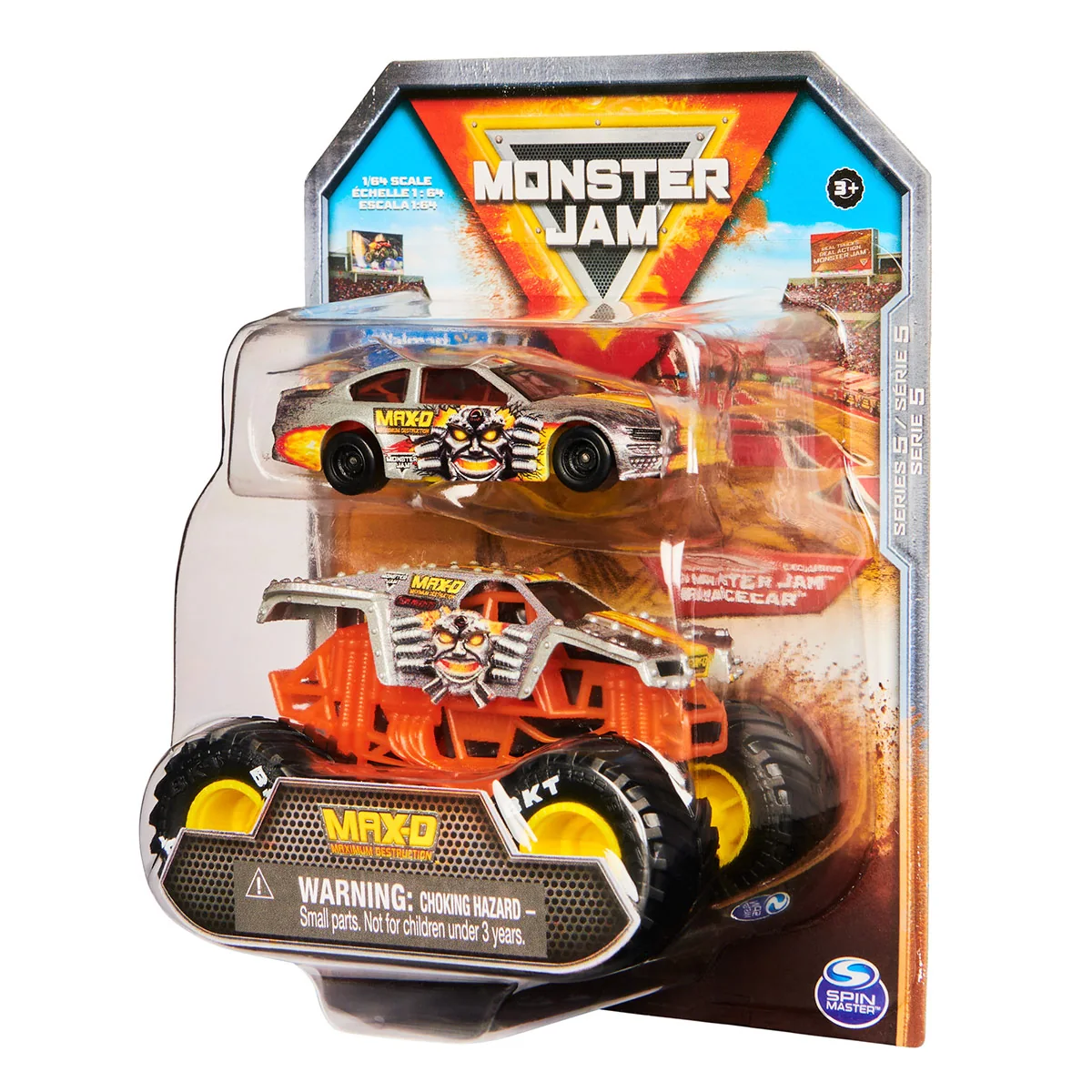 VEHÍCULO DE JUGUETE MONSTER JAM Y AUTO 1 64 - MODELO ALEATORIO - 2