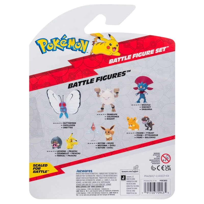 POKEMON BATTLE FIGURA PACK DE 3 FENNEKIN LECHONK Y SIRFETCH  - 10