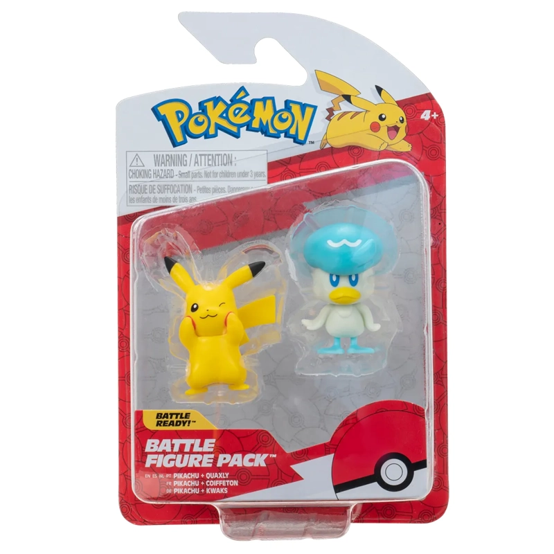 POKEMON FIGURA PACK DE 2 QUAXLY Y PIKACHU - 4