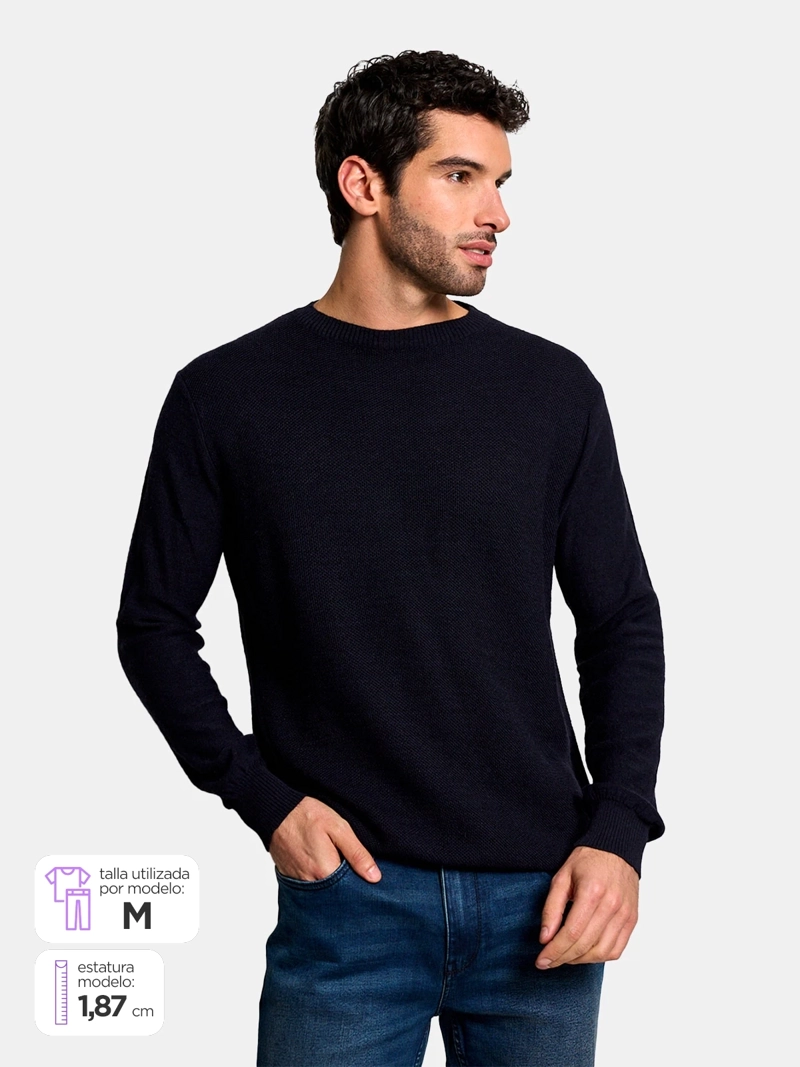 SWEATER HOMBRE SPAVALDI CUELLO REDONDO - 1