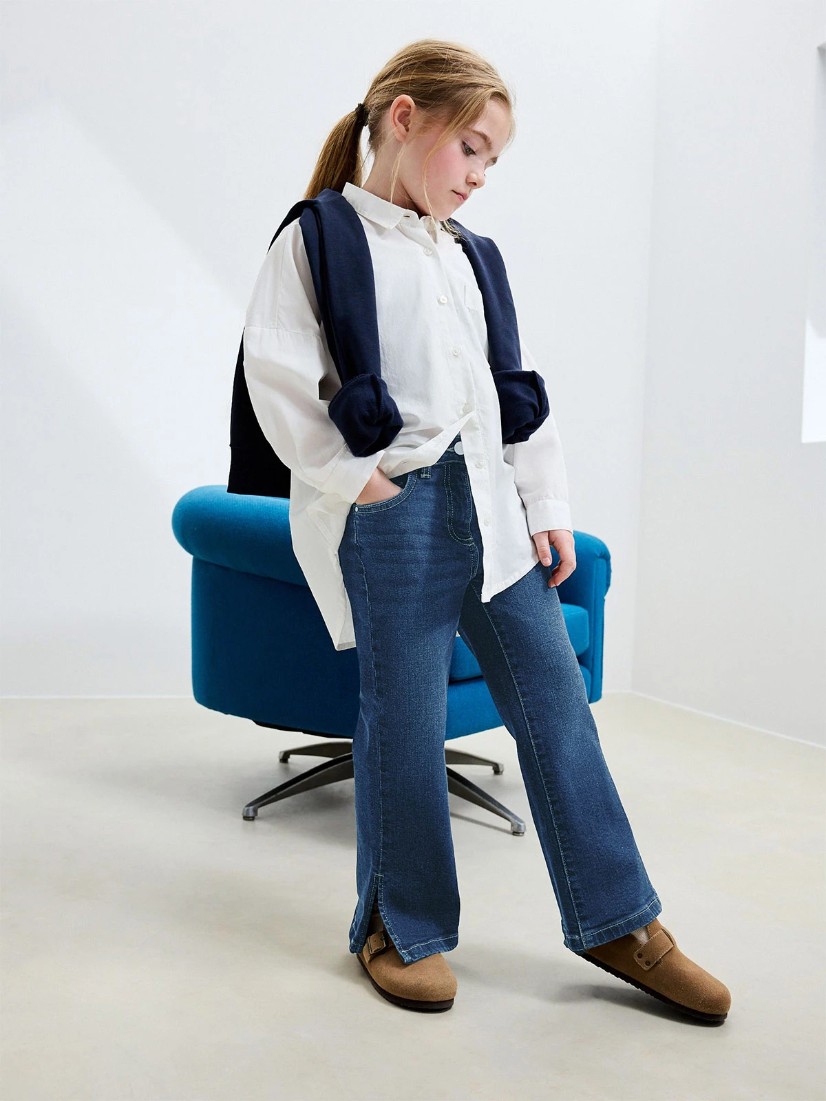 JEANS NIÑA NEXT ALGODÓN LARGOS - 1